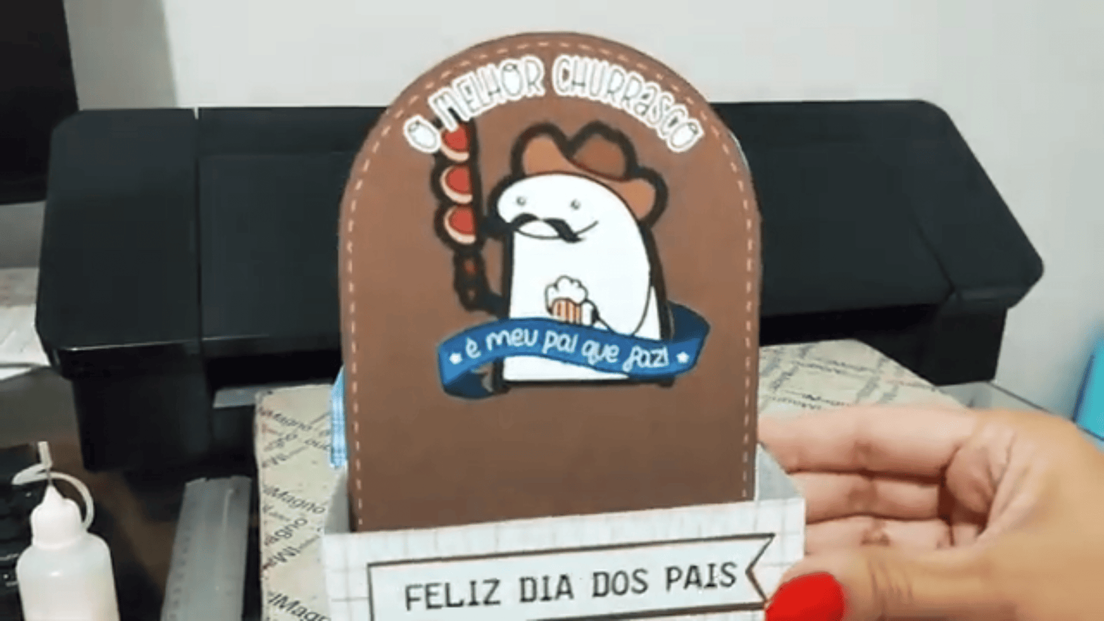 Mini Caixa O Melhor Churrasco é meu pai que faz