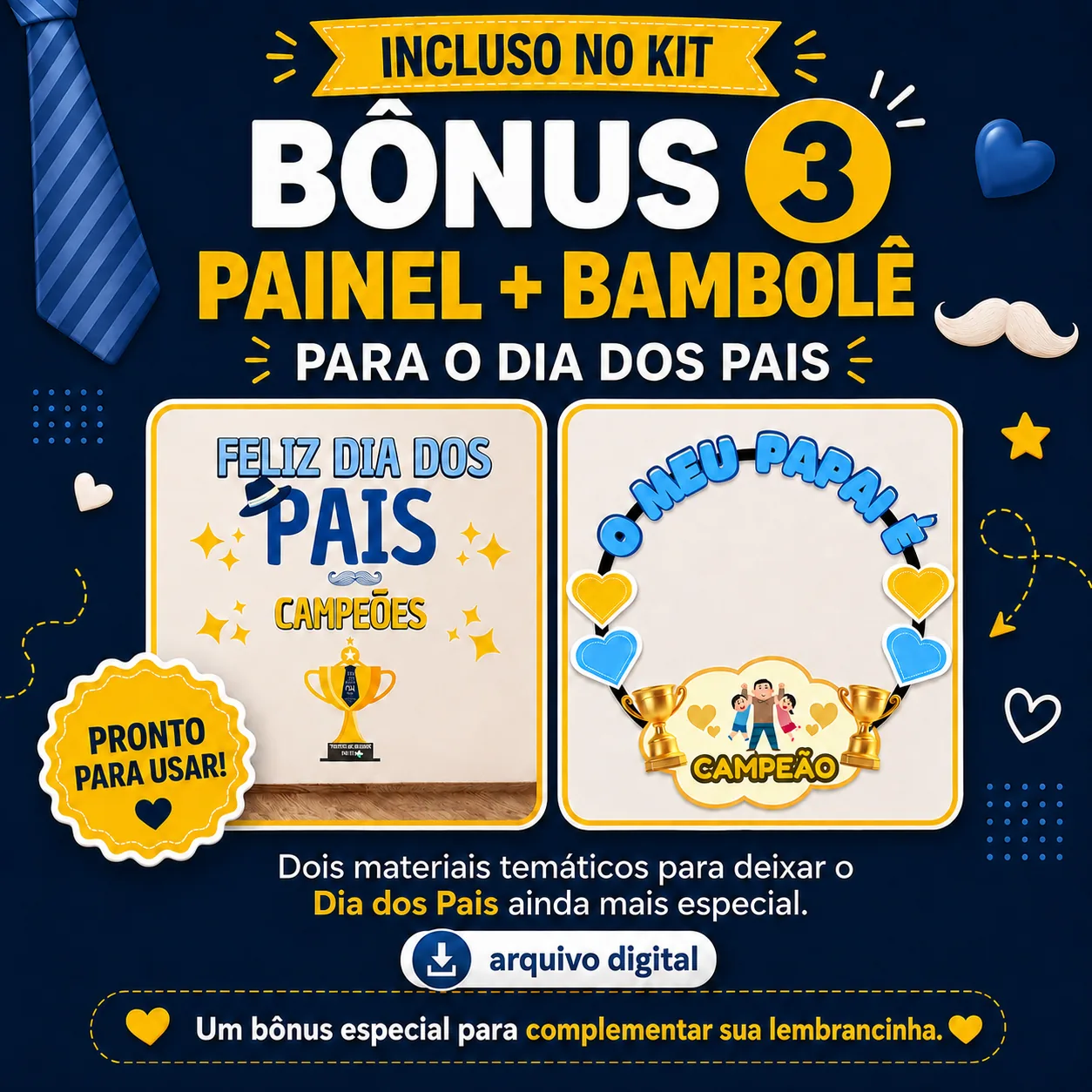 Painel + Bambolê para o Dia dos Pais